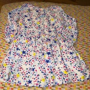 Baby Gap Toddler Girls Size 3 Years 3T White with Stars Dress